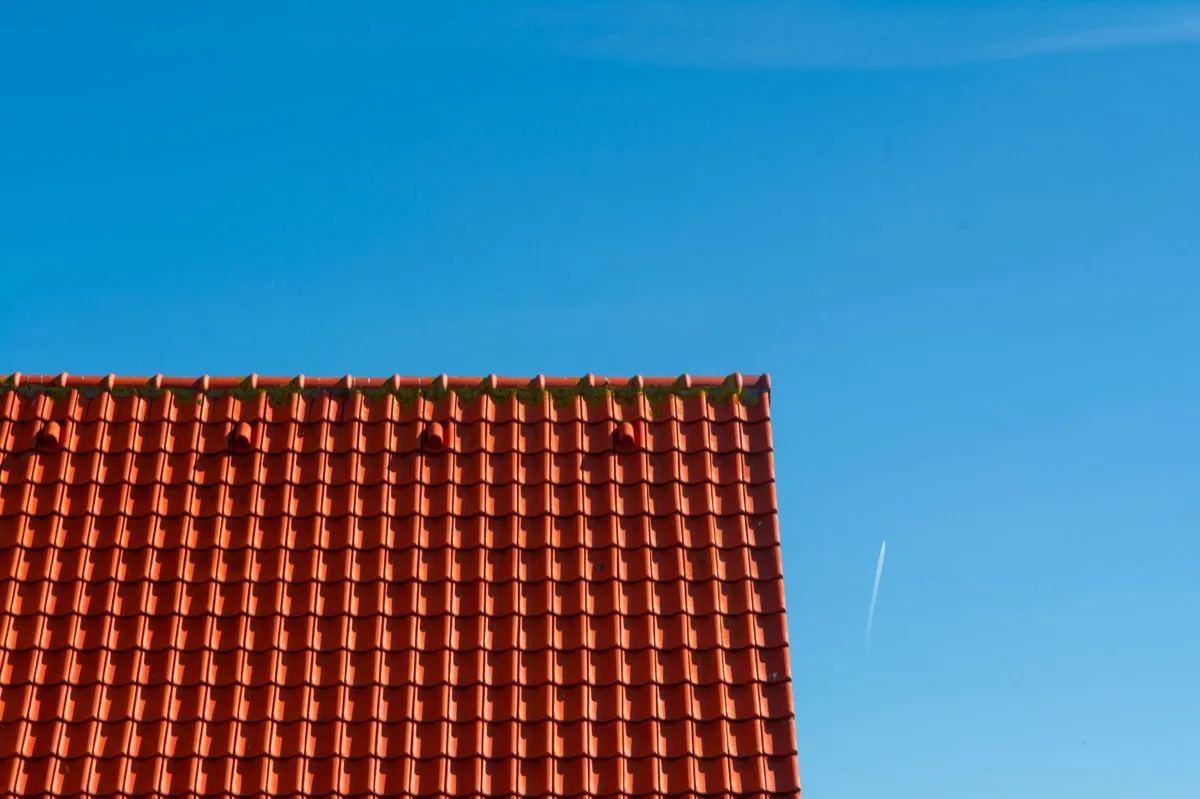 Tile roof gable in full sun, the kind of exposure that sets roof life in Memphis, TN